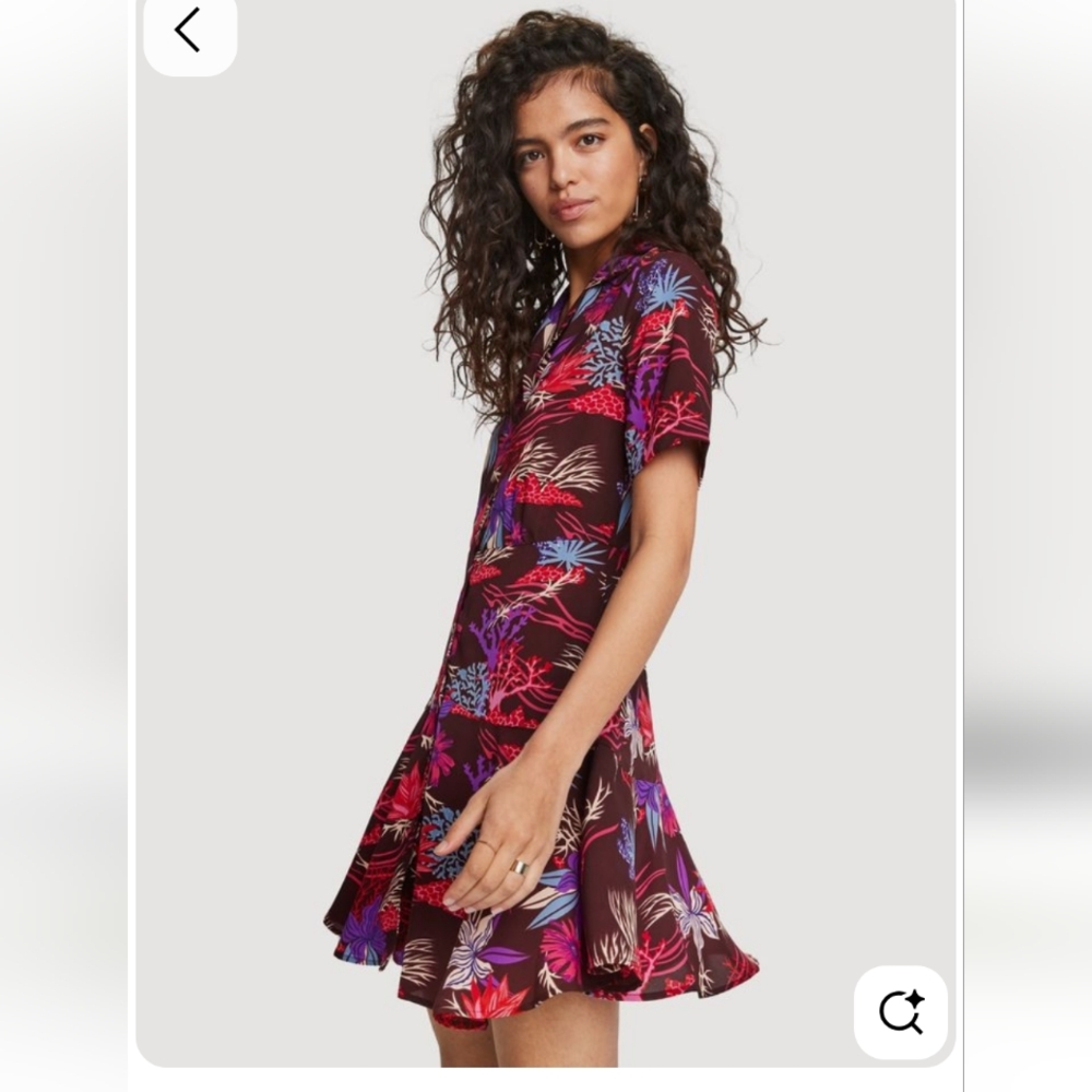 Tropical print dress